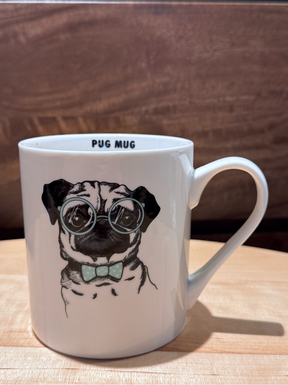 Winifred & Lily "Pug Mug" Ceramic Coffee‎ Mug Cute Dog Graphic Dishwasher Safe